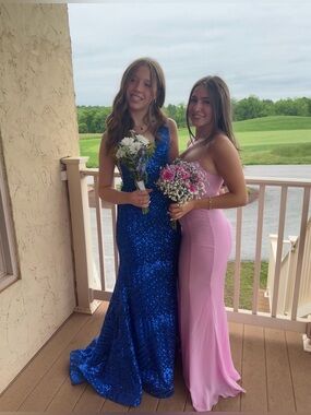 Miah Vega Royal Blue Sequin Evening Gown